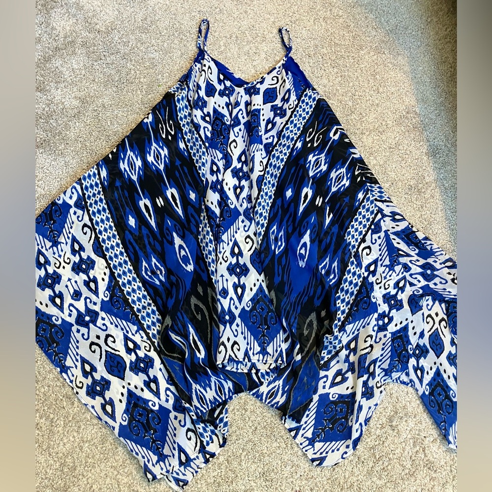 Japna Blue and White Slip Dress